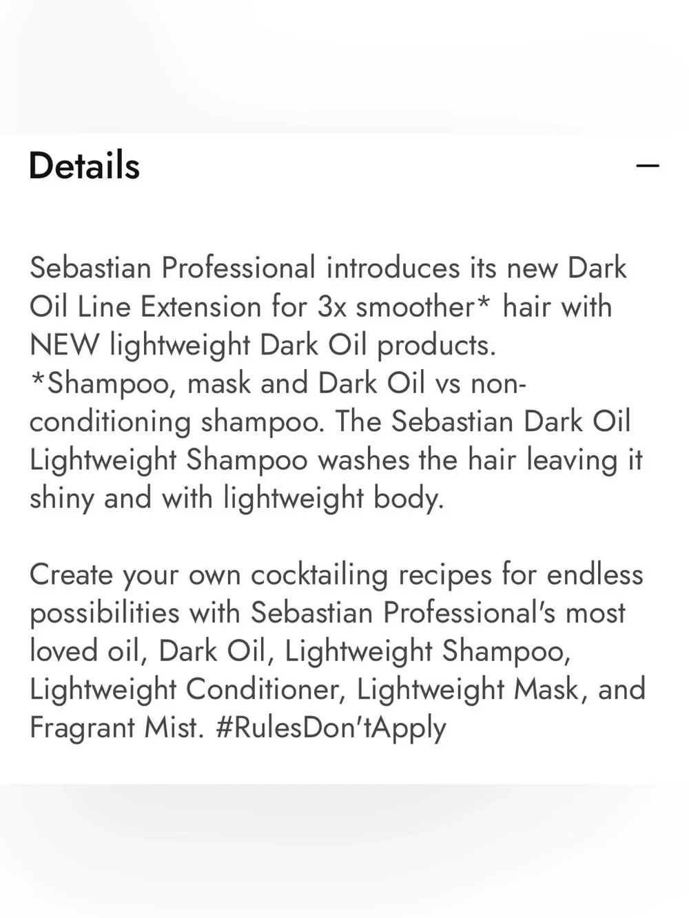 Sebastian Dark Oil Lightweight Shampoo - Black & Gold 8.4 oz